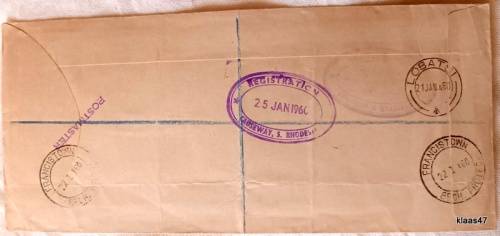 Registered Letter - Posted Bechuanland to Southern Rhodesia - 1960