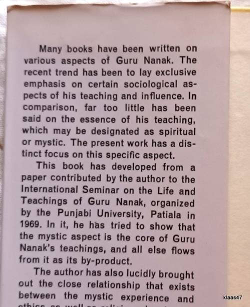 Guru Nanak: His Mystic Teachings - JR Puri - Hardcover