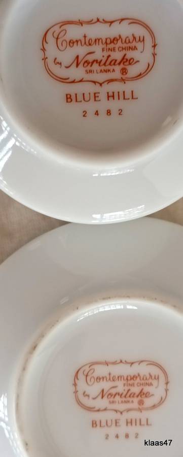 Noritake - Blue Hill 2483 - Sugar Bowl and Milk Jug
