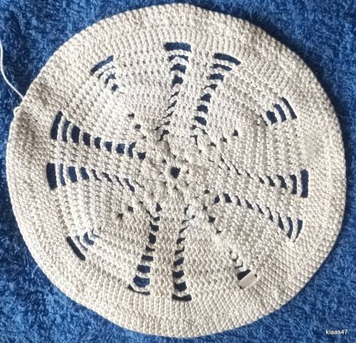 Small Hand Crochet Doilie in Off-White cotton