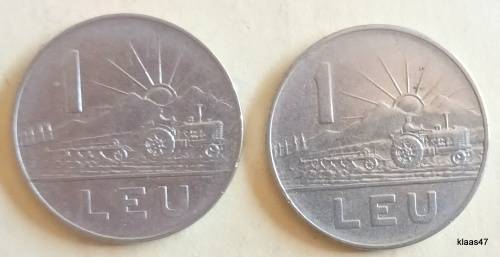 Romania - 1963 and 1966 - 1 Leu - Nickel clad steel