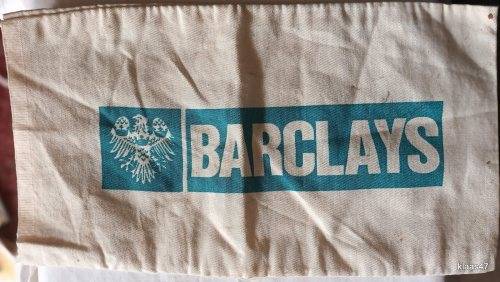 BARCLAYS Bank Cloth Money Bag