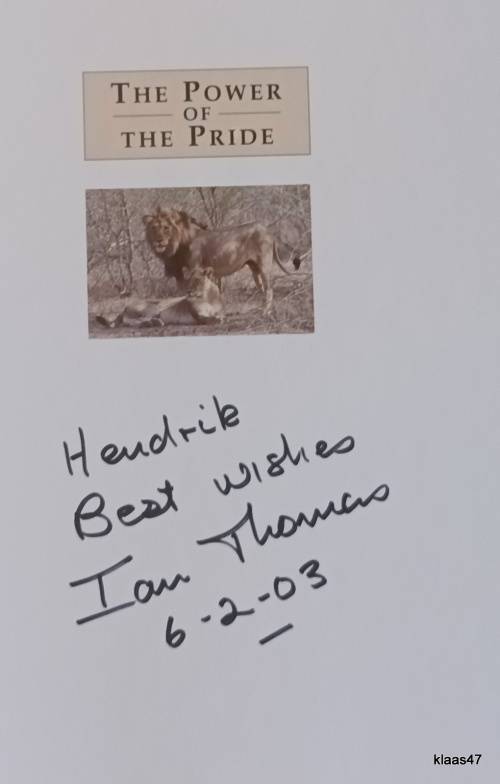 The Power of the Pride - Ian Thomas - Hardcover Inscribed and signed by Author