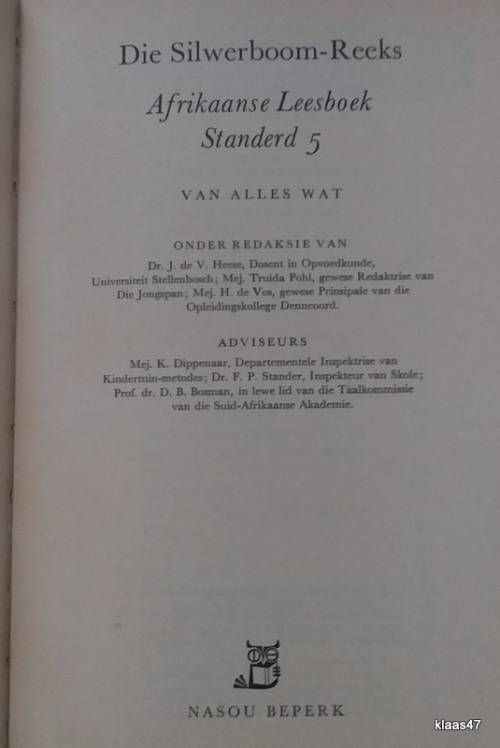 Van Alles Wat - Silwerboom-Reeks - Standerd  Vyf - 1979 - Sagteband
