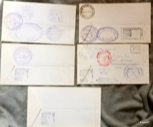 Indian Expedition to Antarctica - 1990-91 - 5 Envelopes with various cancellations (3 Postally used)