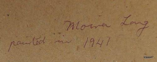 Framed Watercolour - Seascape - Moria Long -  (Painted 1941 written on back)