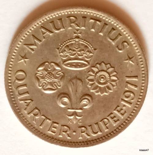 Mauritius - 1971 - ¼ Rupee - Copper-nickel