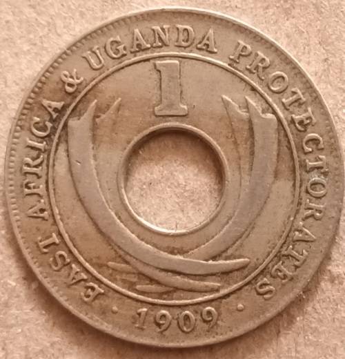 East Africa & Uganda - 1909 - Edward VII - One Cent -  Copper-nickel