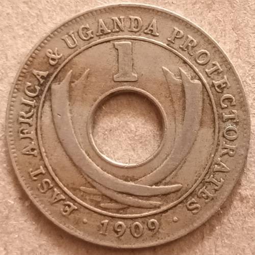 East Africa & Uganda - 1909 - Edward VII - One Cent -  Copper-nickel