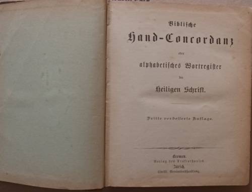 German Bible Concordance (Bremen 1866 and 1883 and 1893)