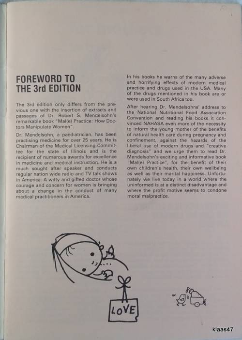 For Mothers Who Care - Natural Health Association Booklet - 3rd Edition