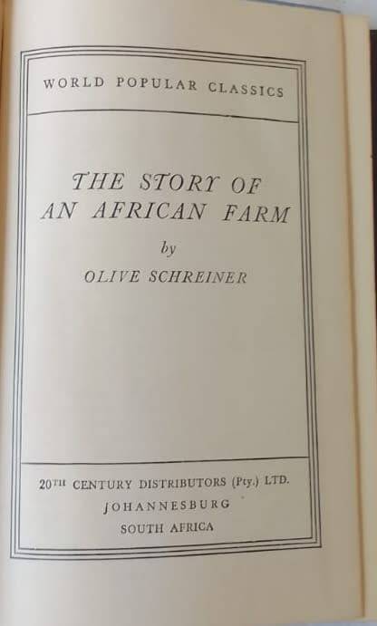 The Story Of An African Farm - Olive Schreiner - Small Hardcover