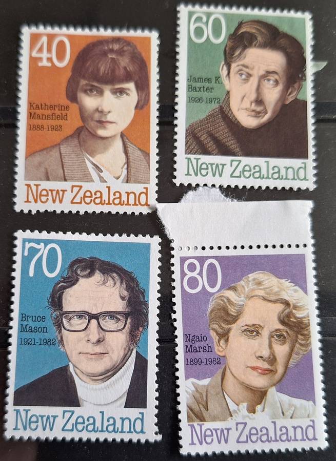New Zealand 1989 Authors Issue Set of 4 Unused Hinged stamps