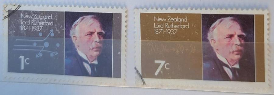 New Zealand 1971 Lord Rutherford Set of 2 Used stamps