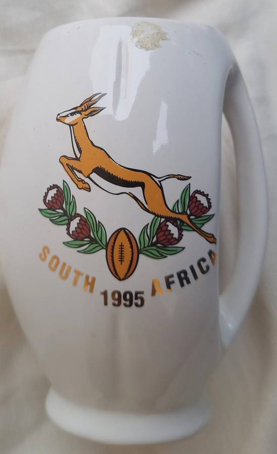 South Africa 1995 Rugby Ball Shaped Beer Mug