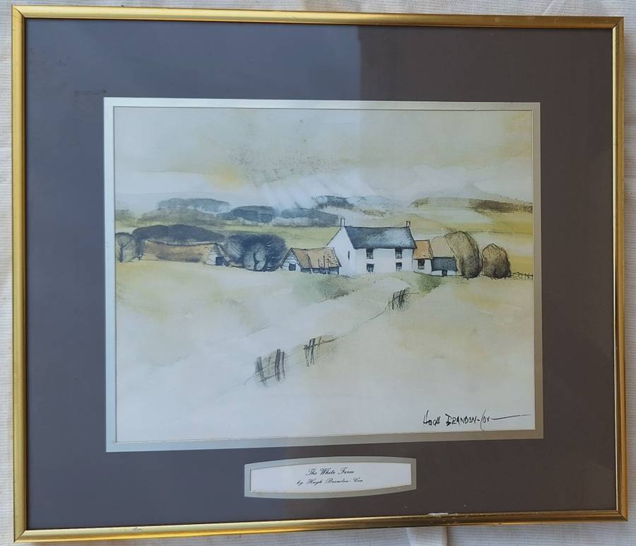 Framed Print of The White Farm by Hugh Brandon-Cox (1917-2003)