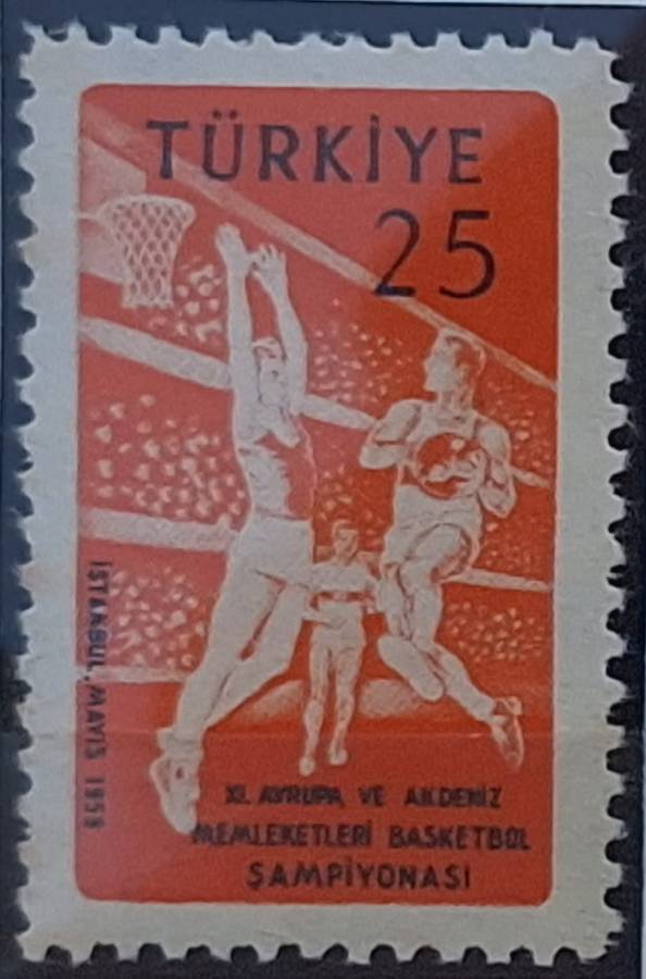 Turkey 1959 Basketball 1 Mint stamp