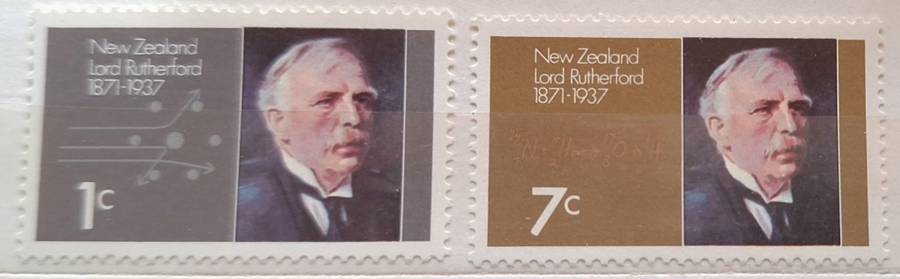 New Zealand 1071 Sir Rutherford Set of 2 Unused stamps