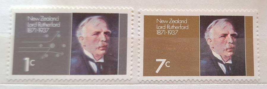 New Zealand 1071 Sir Rutherford Set of 2 Unused stamps