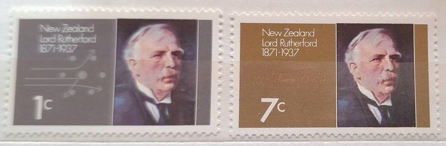 New Zealand 1071 Sir Rutherford Set of 2 Unused stamps