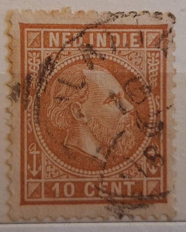 Netherlands Indie 1870 William III 1 Used stamp