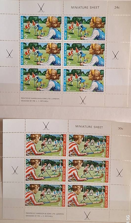 New Zealand 1971 Health Issue Set of 2 Mint Miniature Sheets