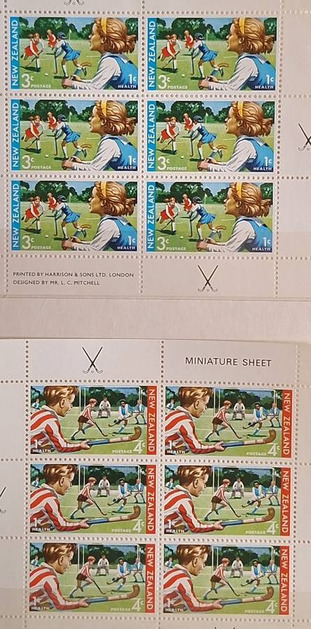New Zealand 1971 Health Issue Set of 2 Mint Miniature Sheets