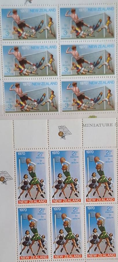 New Zealand 1970 Health Issue Set of 2 Unused Hinged Miniature Sheets