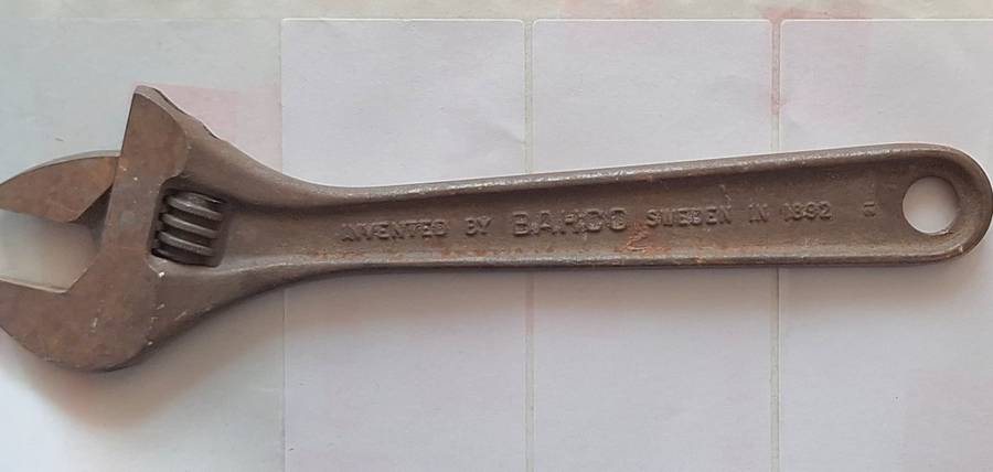Vintage Bahco 0671-200 8" Shifting Spanner Made in Sweden