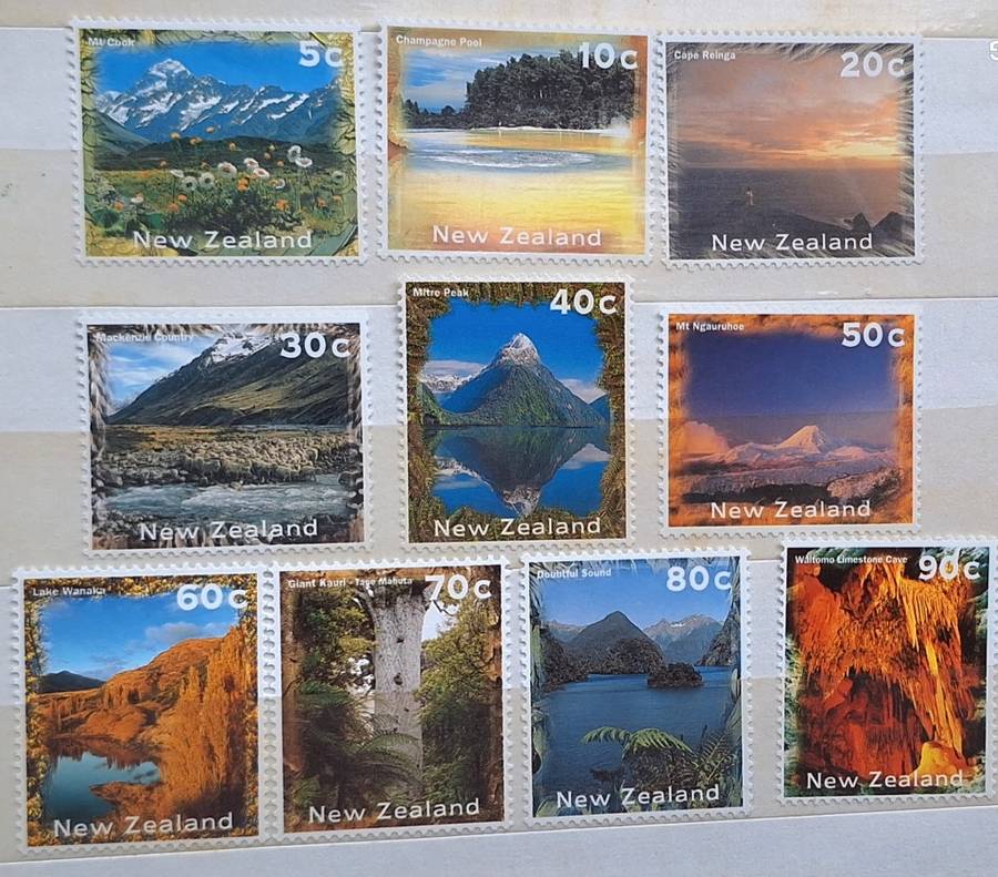 New Zealand 1995-1996 Definitives: Scenery Set of 10 Mint stamps