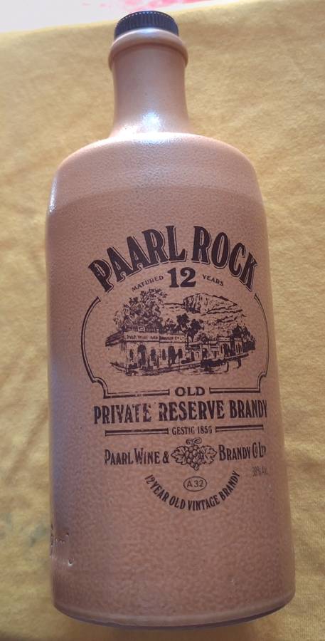Paarl Rock 12 Old Private Reserve Brandy Empty Stoneware 750ml Bottle