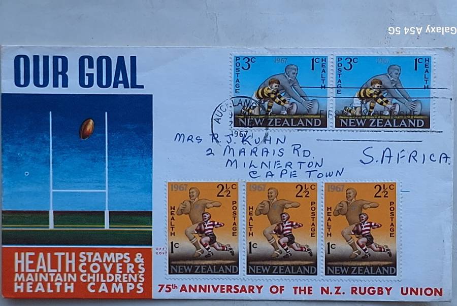 New Zealand 1967 75th Anniversary of the N Z Rugby Union Souvenir Cover