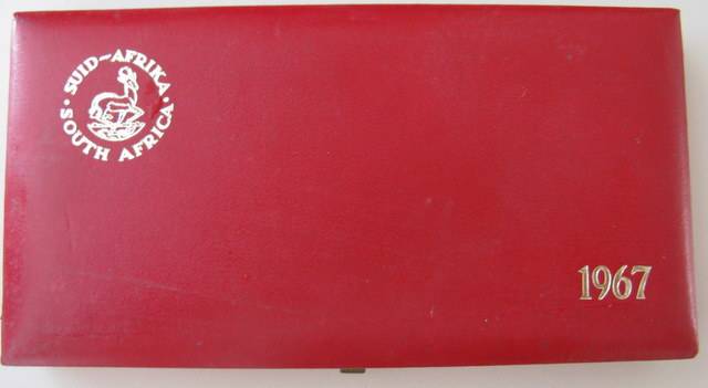 South African Long proof set emty box 1967 Please see condition of the box
