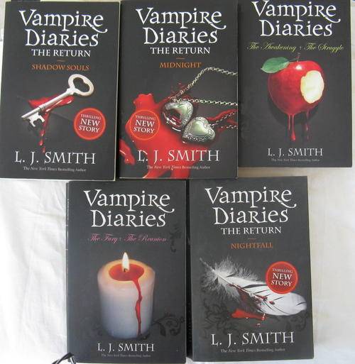VAMPIRE DIARIES : 5 BOOKS - 1&2, 3&4, 5, 6, 7  : L.J. SMITH : PAPERBACKS