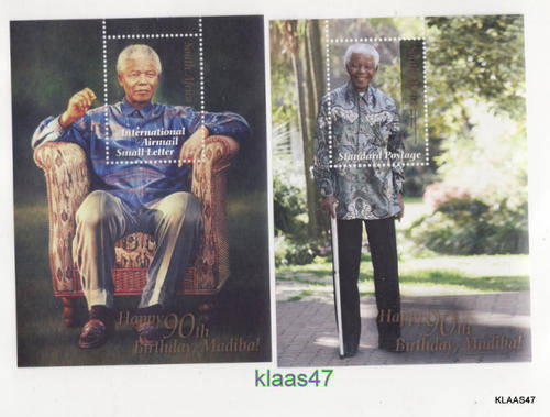Mandela mint miniture Sheets set of two You are bidding on one set mint