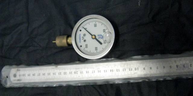 300MM STAINLESS RULER  & RHOMBERG  KPA  GAUGE