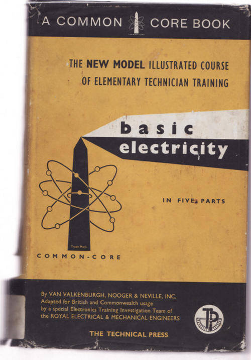 BASIC ELECTRICITY  IN 5 PARTS  HARDCOVER  DUSTCOVER  BAAADLY  TORN TORN