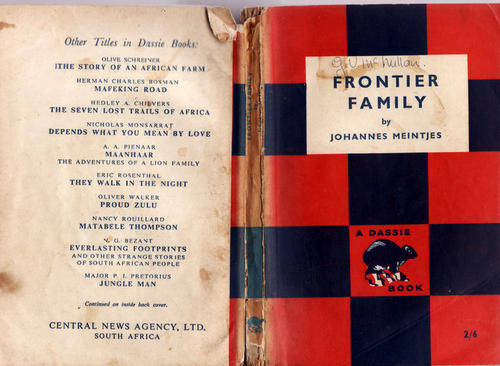 A DASSIE  BOOK : FRONTIER FAMILY  BY JOHANNES MEINTJIE:  PAPERBACK   **SEE PICTURES