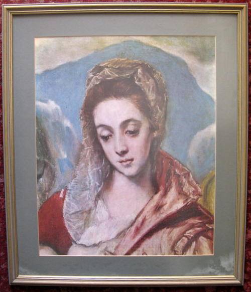 PRINT : FRAMED SIZE - 49X58 CM : **NOTE DAMAGED MOUNT** SEE PICTURES