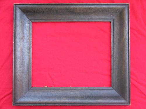 WOODEN FRAME : OUTER 42x 37cm : INNER 29x 24cm : LIGHT WOOD WITH DARK STAIN