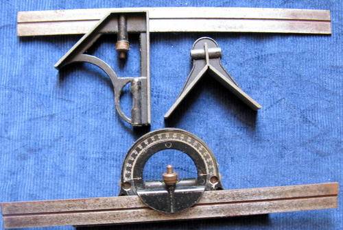 SQUARE COMBINATION SET c/w RULE, SQUARE HEAD, CENTRE HEAD, PROTRACTOR HEAD