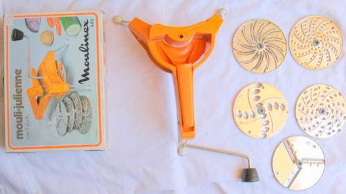 MOULINEX : MOULI-JULIENNE 445 WITH 5 DISCS : MADE IN FRANCE