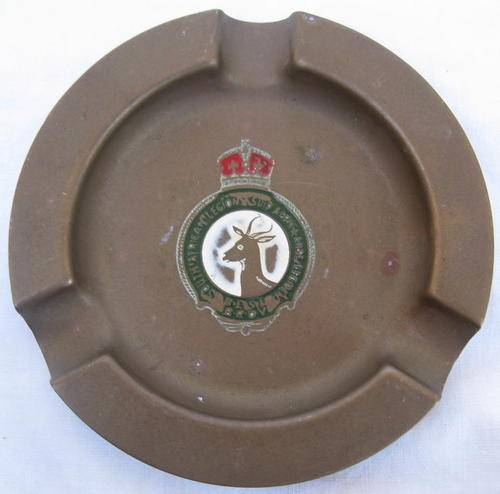 SOUTH AFRICAN  LEGION / SUID AFRIKAANSE LEGIOEN : BRASS ASHTRAY - 10.5cm DIAMETER