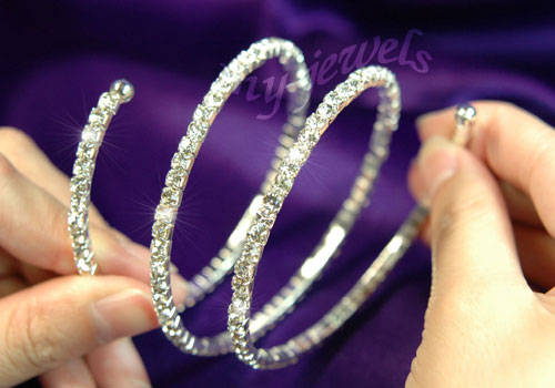 Clear Austrian Crystal Rhinestone Bangle / Armlet (In Stock)