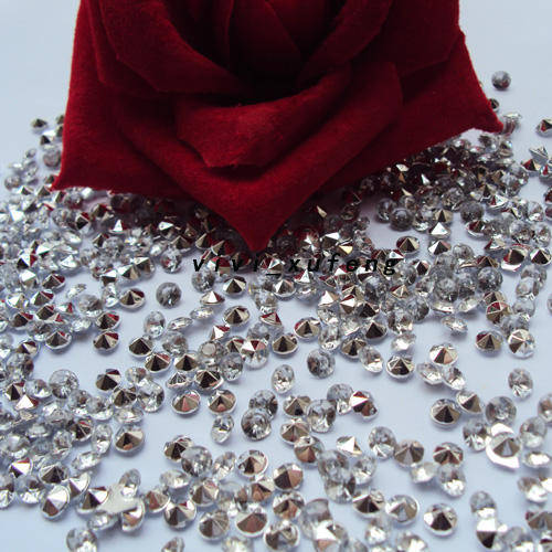 1000 1/3 4.5mm Silver Diamond Wedding / Party Decorations (In Stock)