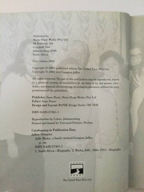 Joffe Marks, A Family Memoir, Georgiana Jaffee, 2001