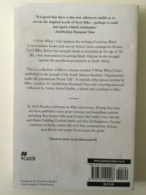 I Write What I Like, Steve Biko, 2012