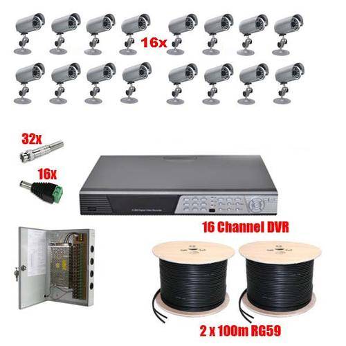 Complete 16 Channel CCTV System with Day / Night Cameras