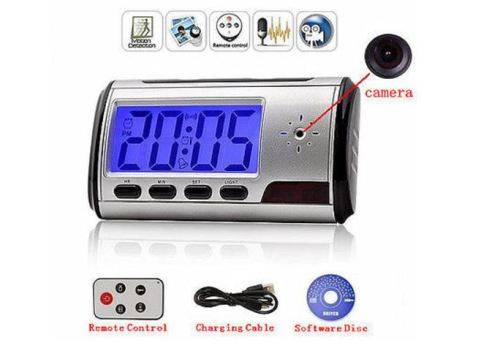 Camera Alarm Clock Micro Hidden Nanny Cam Motion Detection Mini DV DVR Video Spy