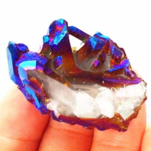 Beautiful Titanium Crystal Agate Druzy Quartz Geode Stone CAB CABOCHON